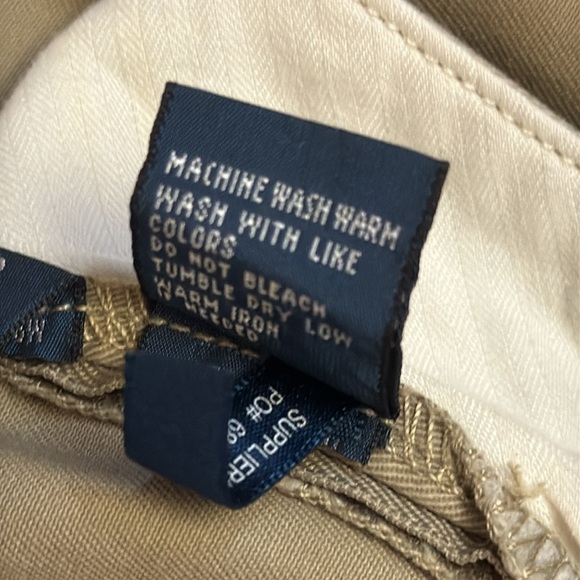 VTG 90’s Polo Ralph Lauren Ethan Pleated Front Chino Pant Tan Cotton Pony 36x32 - Picture 13 of 15